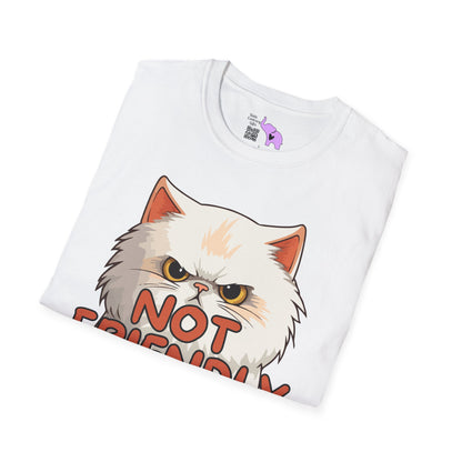 Not Friendly Do Not Touch Cat Adult T-shirt
