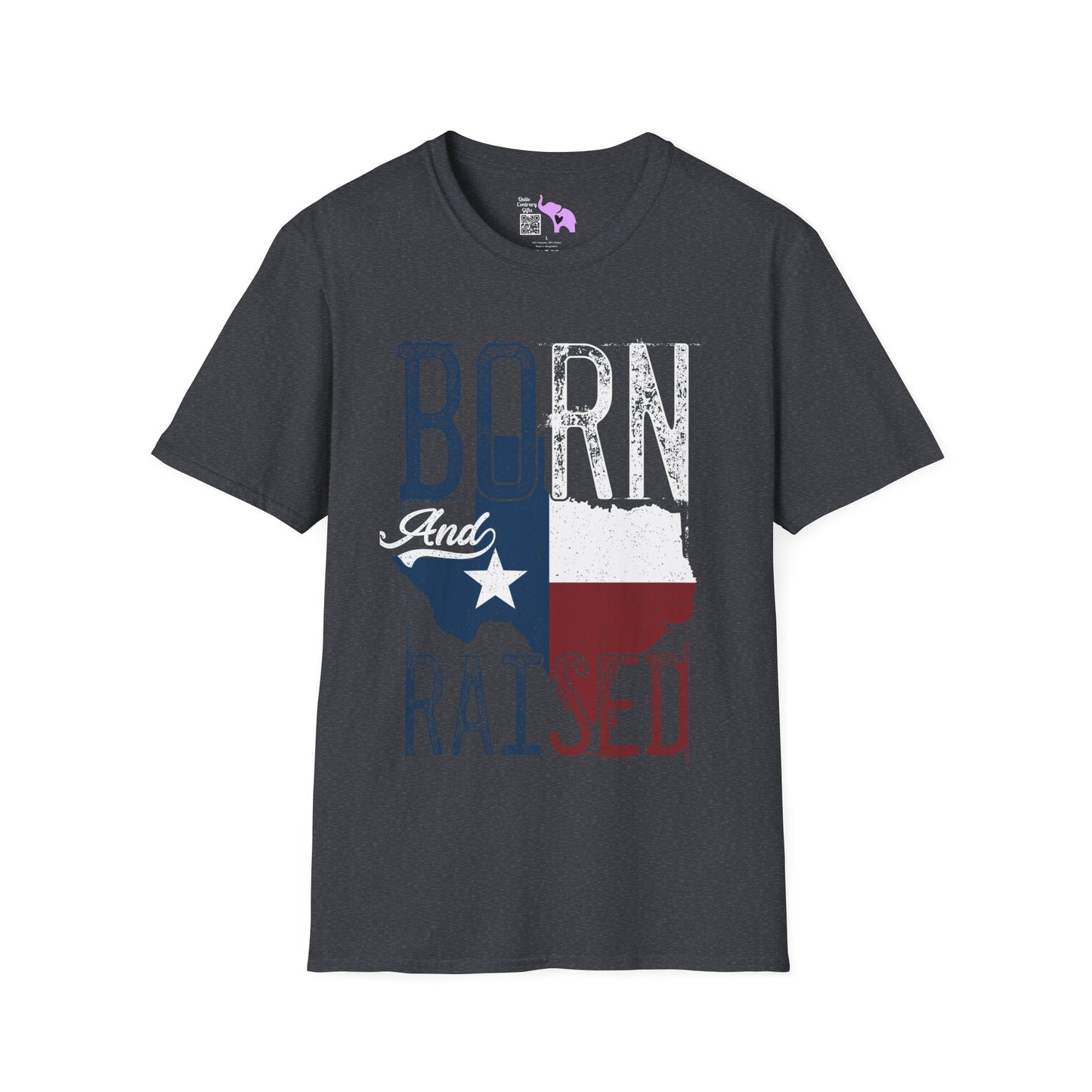 Texas Born and Raised Adult T-shirt