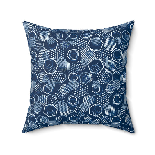 Blue Hexagons Duvet Bedding Set