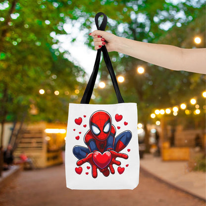 Valentines Spiderman Tote Bag