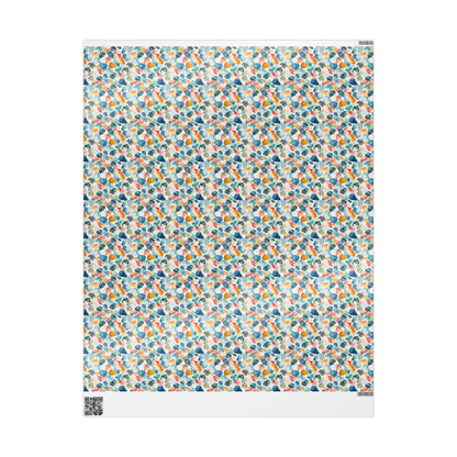 Watercolor Pebble Terrazzo  Wrapping Paper