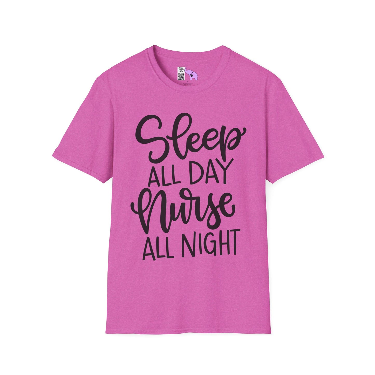Sleep All Day Nurse All Night Adult T-shirt