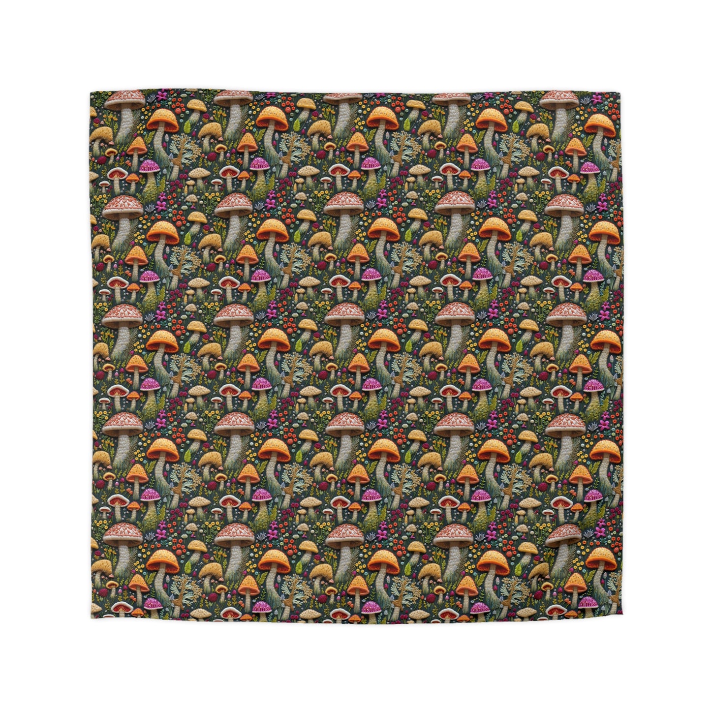 Whimsical Woodland Mushrooms Duvet Bedding Set