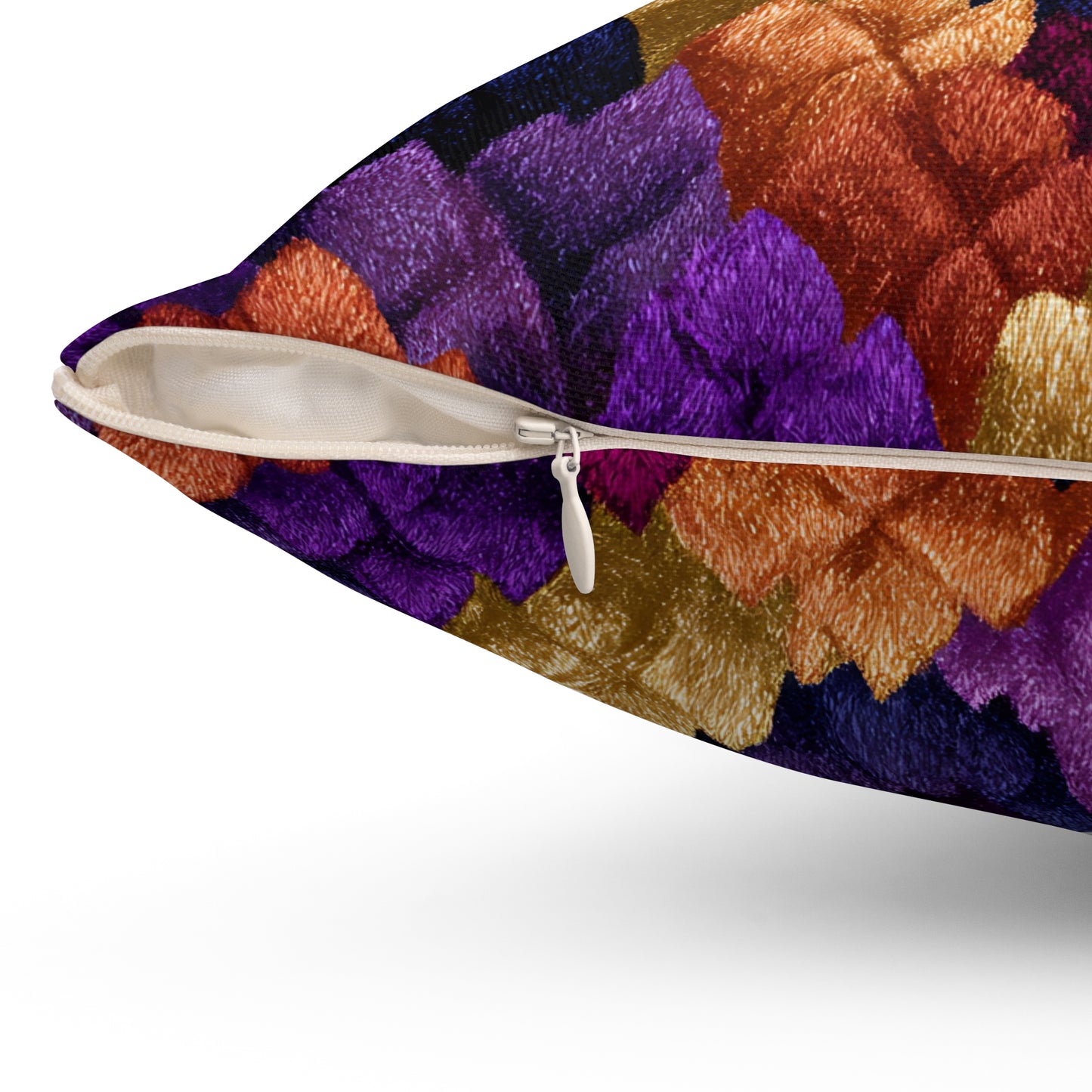 Velour Garden Throw Pillow