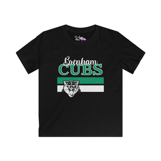 Brenham Cubs w/Mascot & Stripes Youth Softstyle Tee