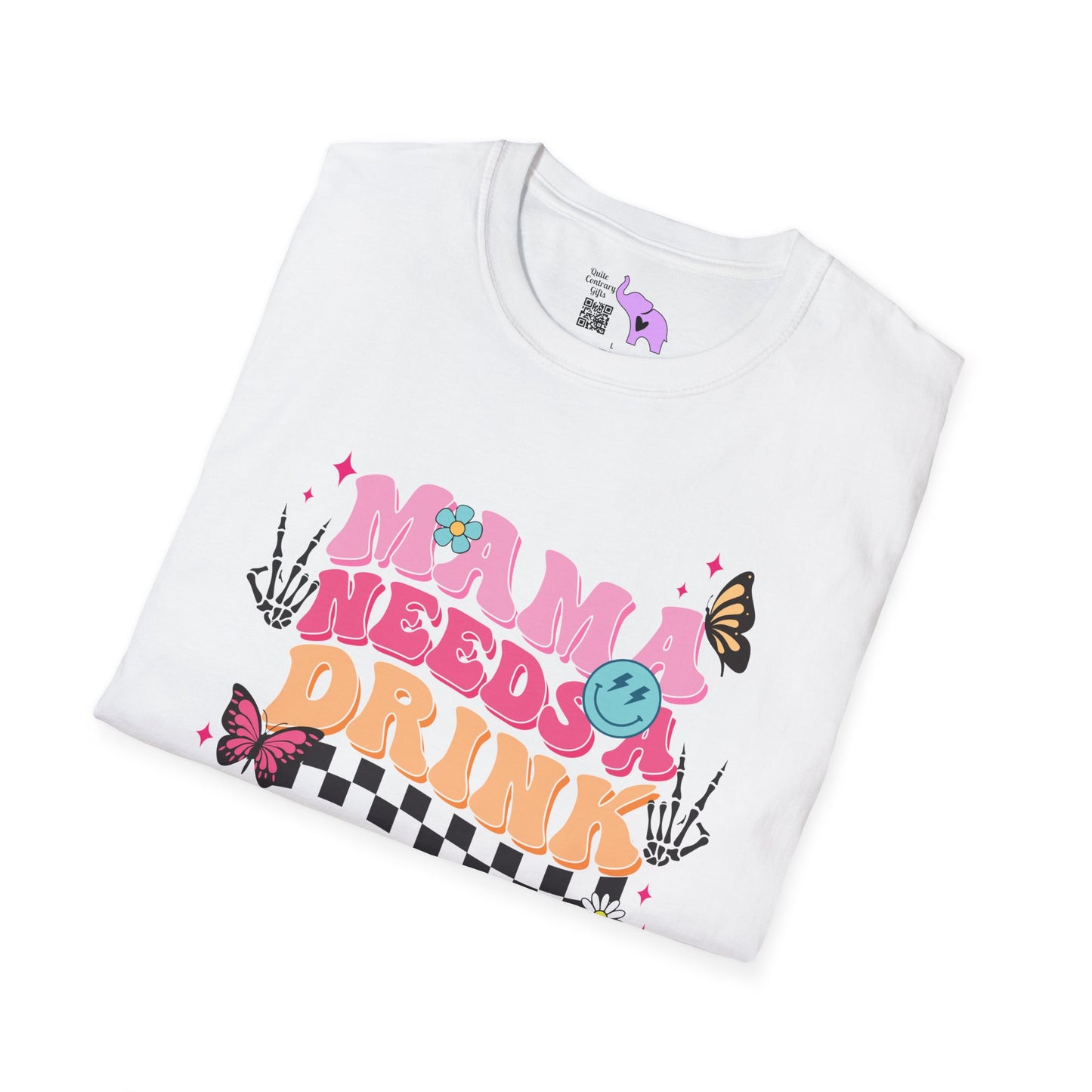 Mama Needs A Drink Adult T-shirt
