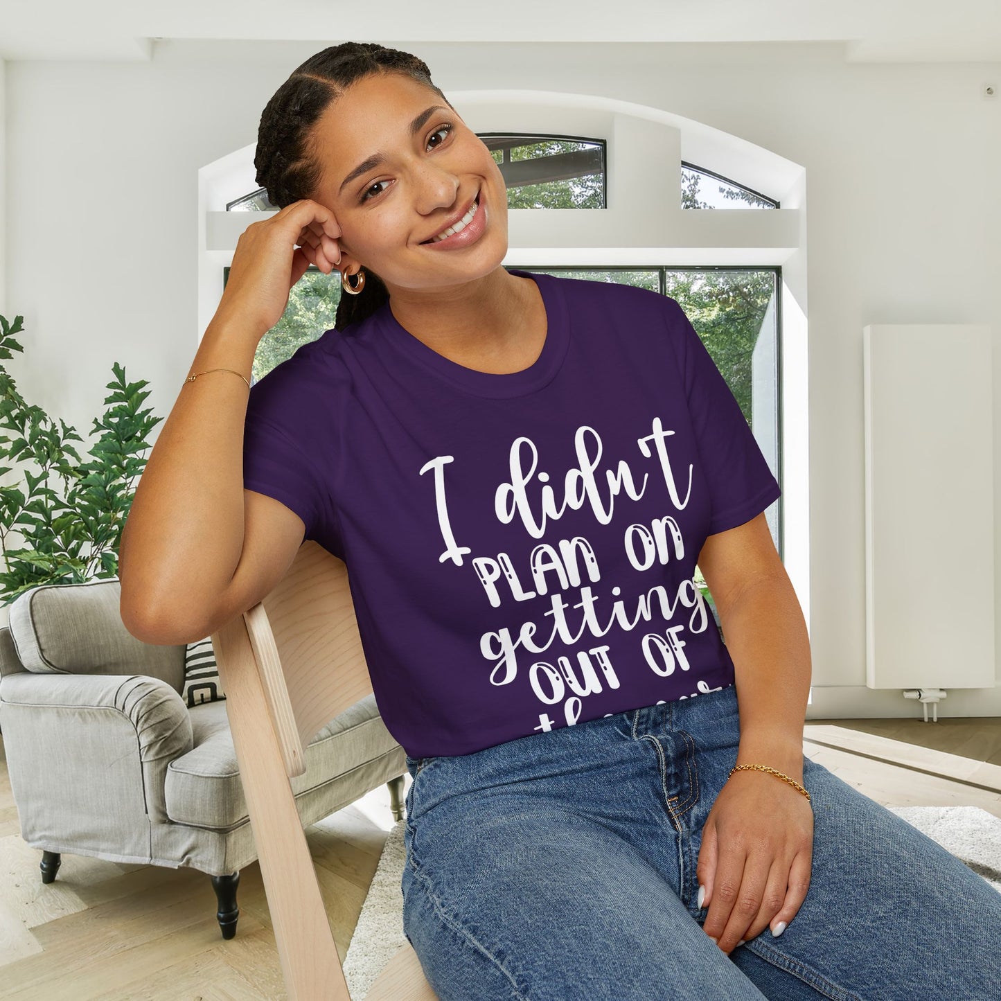 I Didn't Plan On Getting Out Of The Car Adult T-shirt