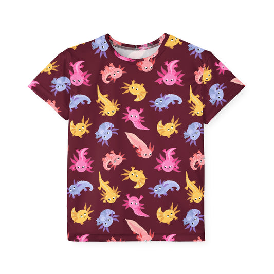 Crimson Axolotls Kids T-Shirt