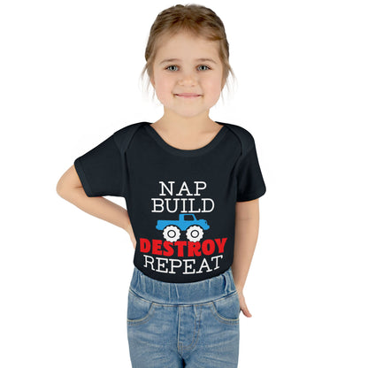 Nap Build Destroy Repeat Infant Baby Rib Bodysuit