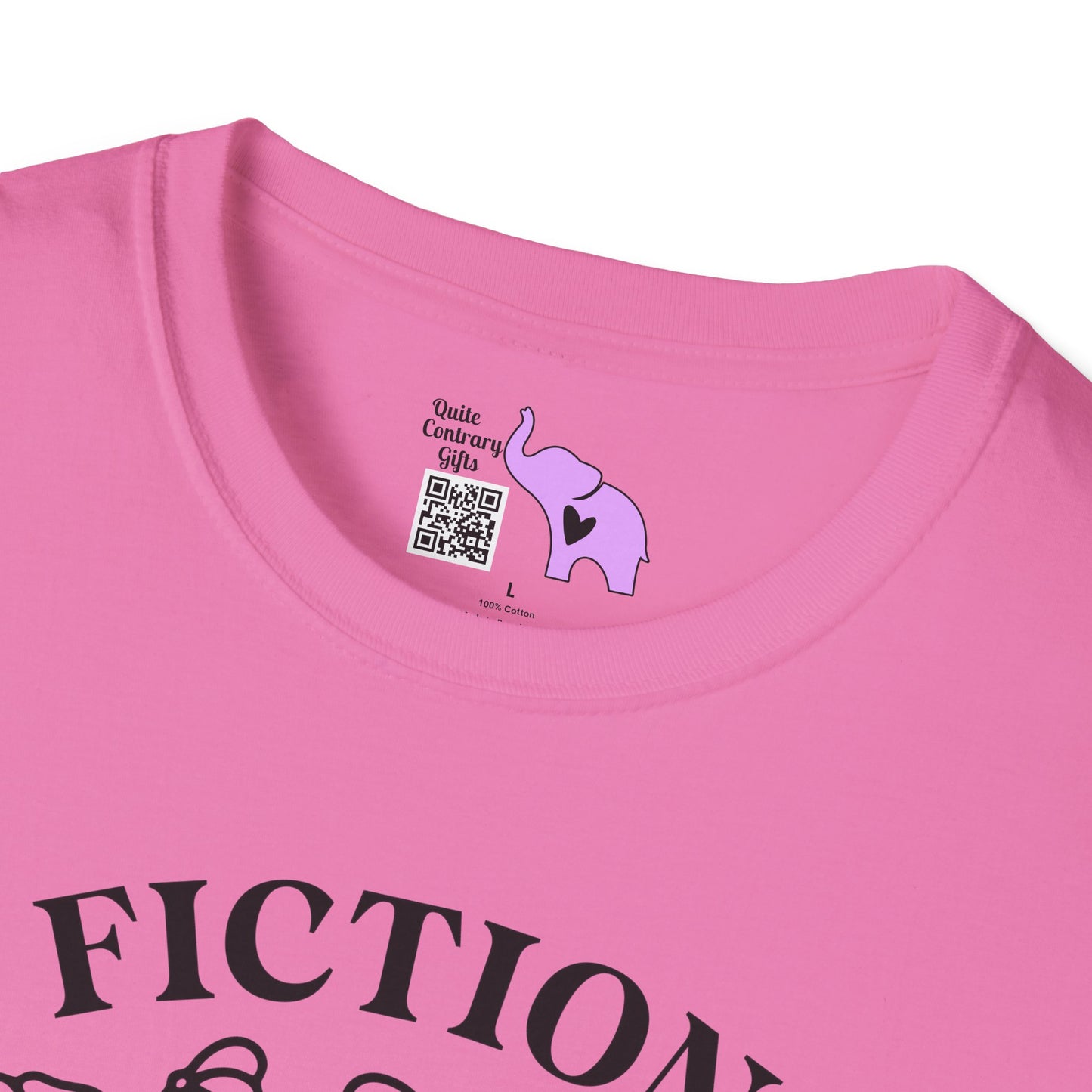 Fiction Addiction (Flowers, Open Book) Adult T-shirt