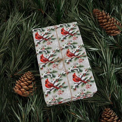 Cardinals of Christmas Morning Wrapping Paper