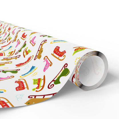 Sleigh Ride Spectacle Wrapping Paper