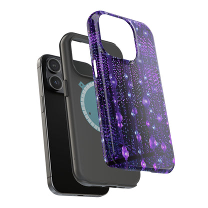 Purple Raindrops MagSafe® Compatible Tough Case for iPhone