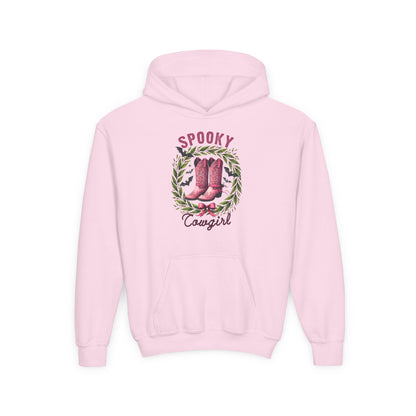 Spooky Cowgirl Youth Heavy Blend Hooded Sweatshirt
