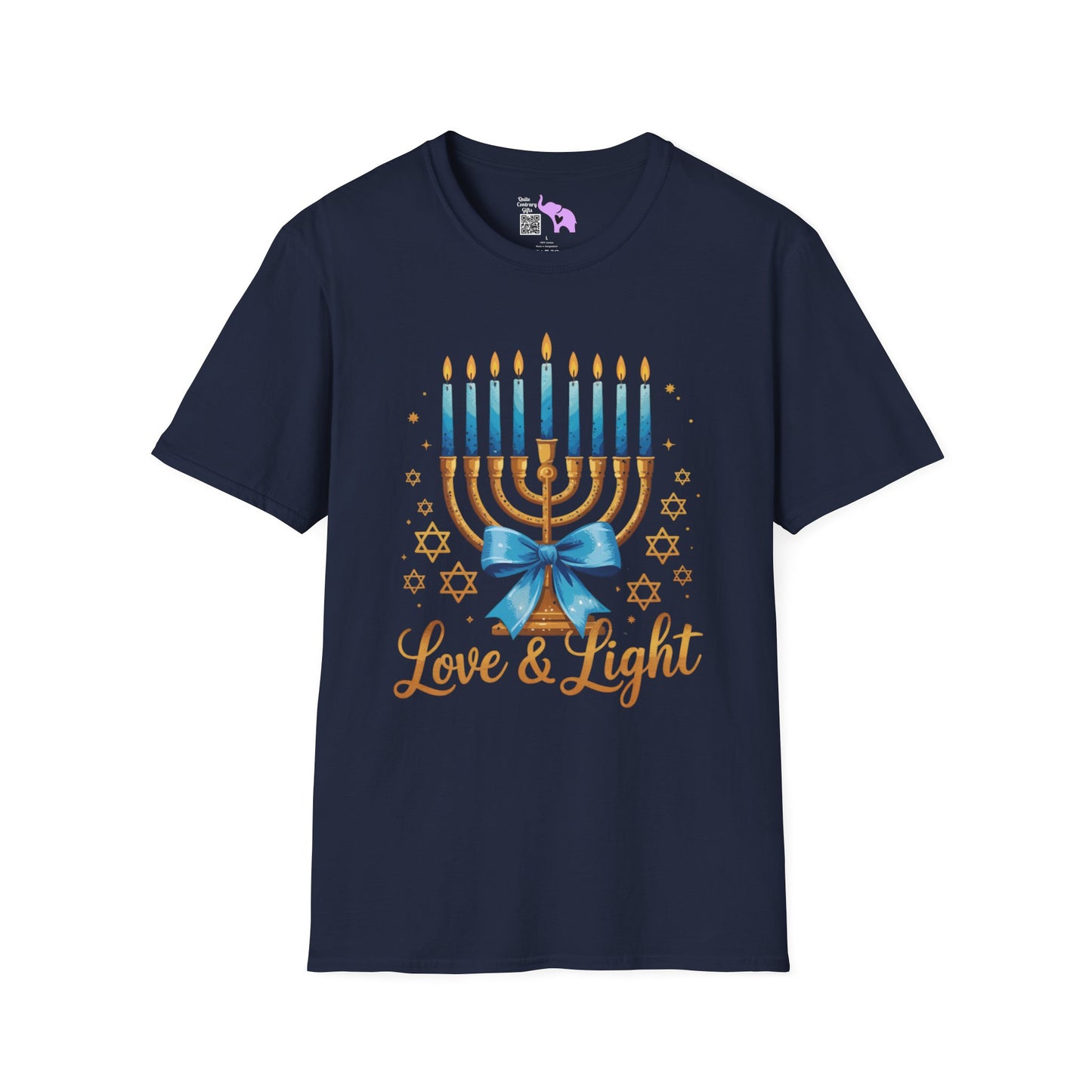 Love & Light Menorah Adult T-shirt