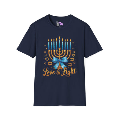 Love & Light Menorah Adult T-shirt