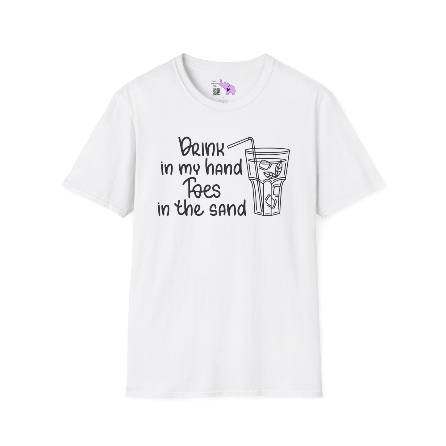 Drink In My Hand Toes In The Sand Adult T-shirt