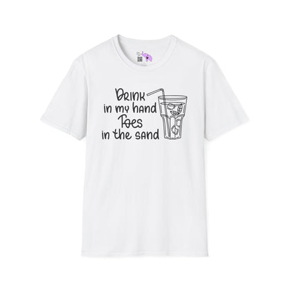 Drink In My Hand Toes In The Sand Adult T-shirt