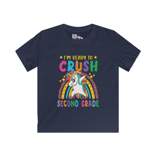 I'm Ready To Crush 2nd Grade Unicorn Youth Softstyle Tee