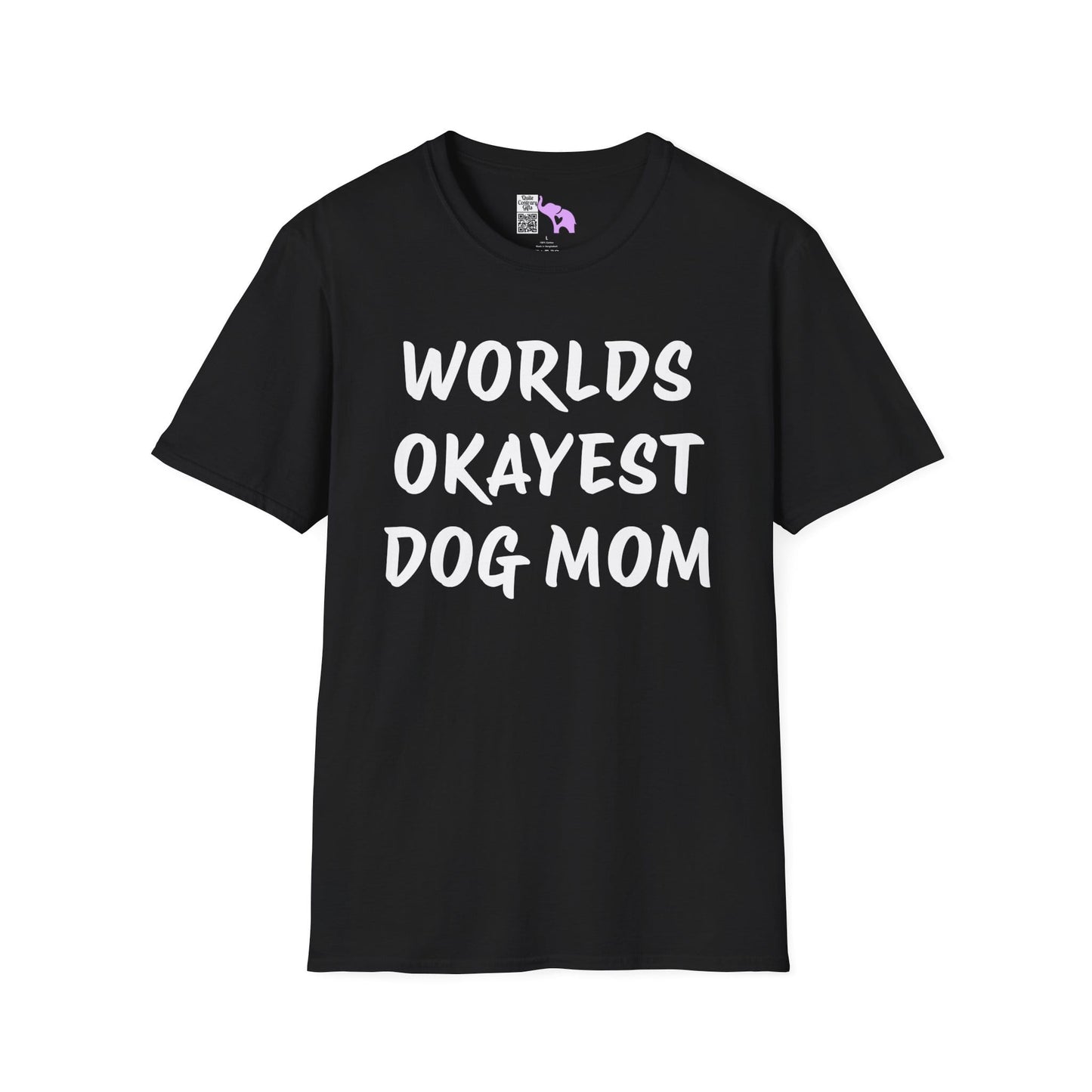 Worlds Okayest Dog Mom Adult T-shirt