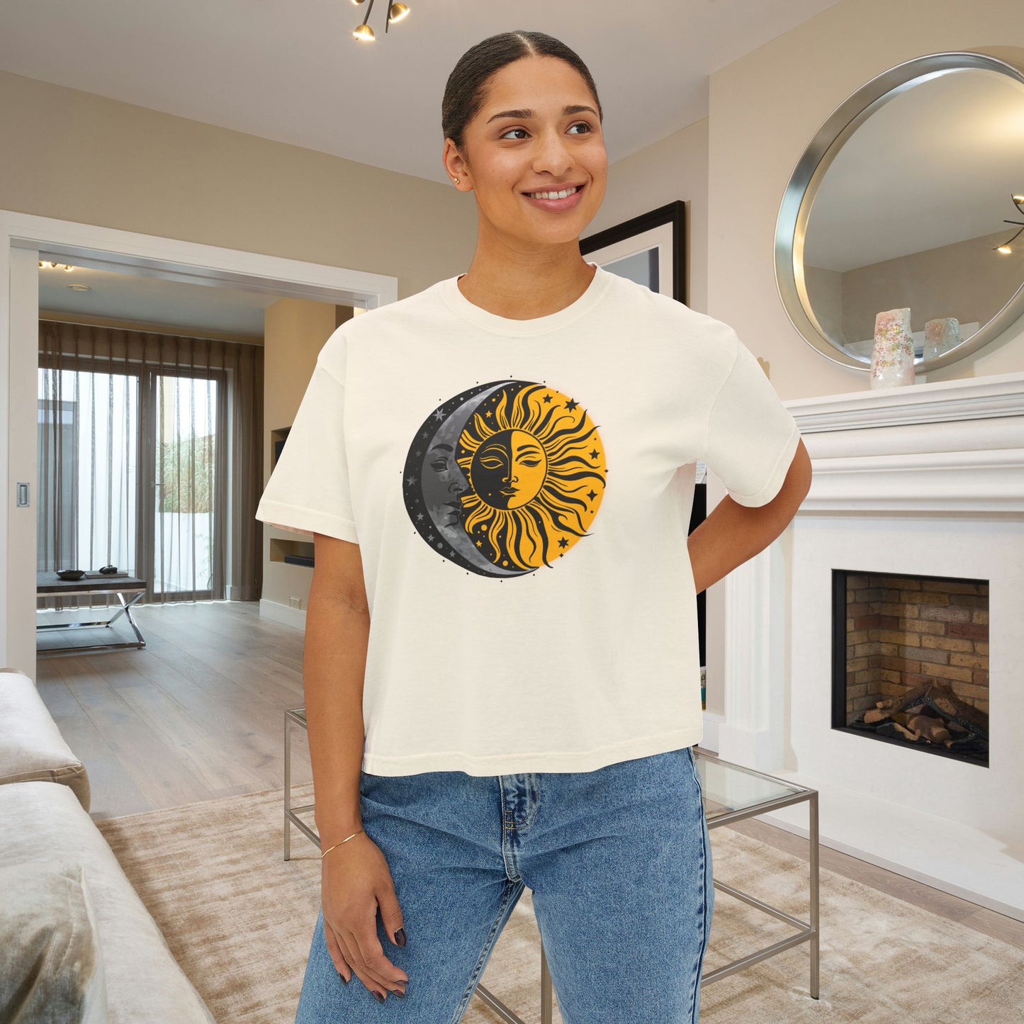 Sun Moon Stars Women's Boxy Tee