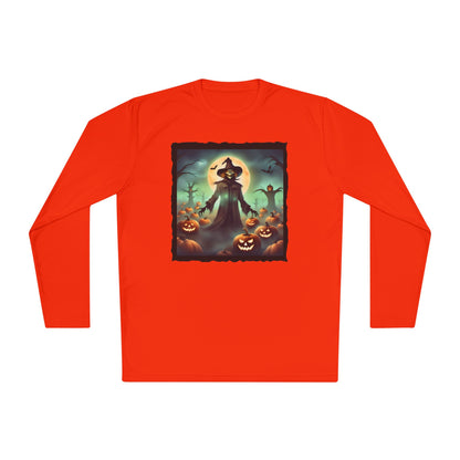 Halloween Scarecrow w/Pumpkins 4 Adult Long Sleeve Tee