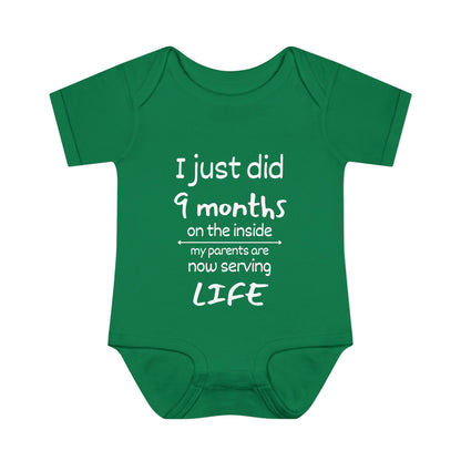 I Just Did 9 Months on the inside Infant Baby Rib Bodysuit