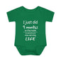 I Just Did 9 Months on the inside Infant Baby Rib Bodysuit