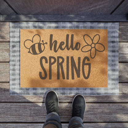 Hello Spring Coconut Fiber Doormat