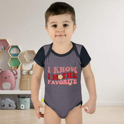 I Know I'm The Favorite Infant Baby Rib Bodysuit