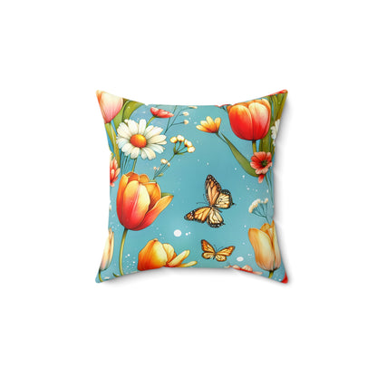 Butterfly Bloom Throw Pillow