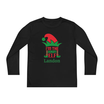 I'm The Hungry Elf Personalized Youth Long Sleeve Tee