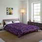 Warped Purple Checkered Comforter