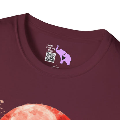 Creepy Raven with Full Moon Adult T-shirt