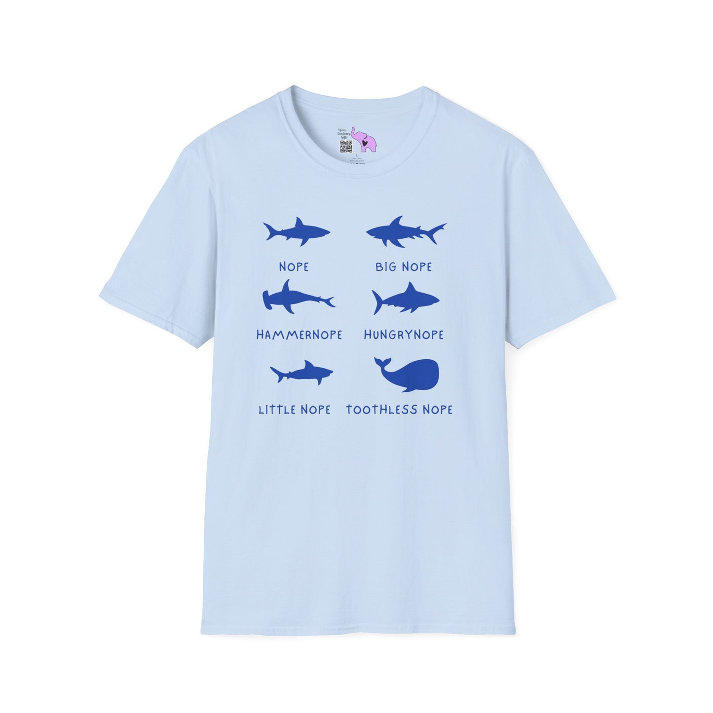 Nope Sharks Adult T-shirt