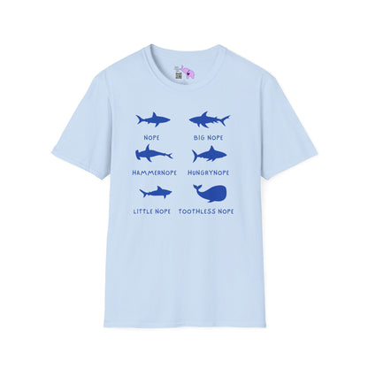 Nope Sharks Adult T-shirt