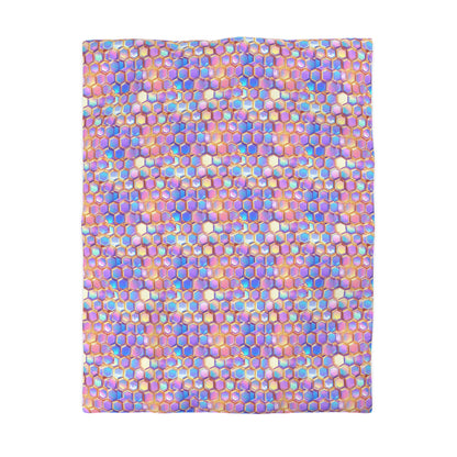 Aurora Hexagons Microfiber Duvet Cover