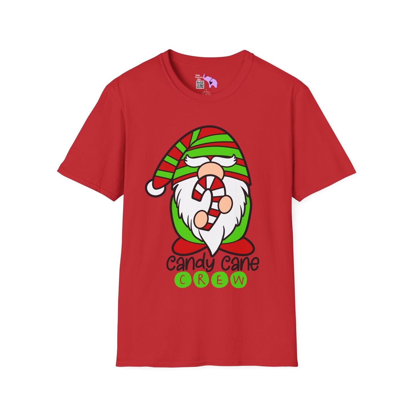 Candy Cane Crew Gnome Adult T-shirt