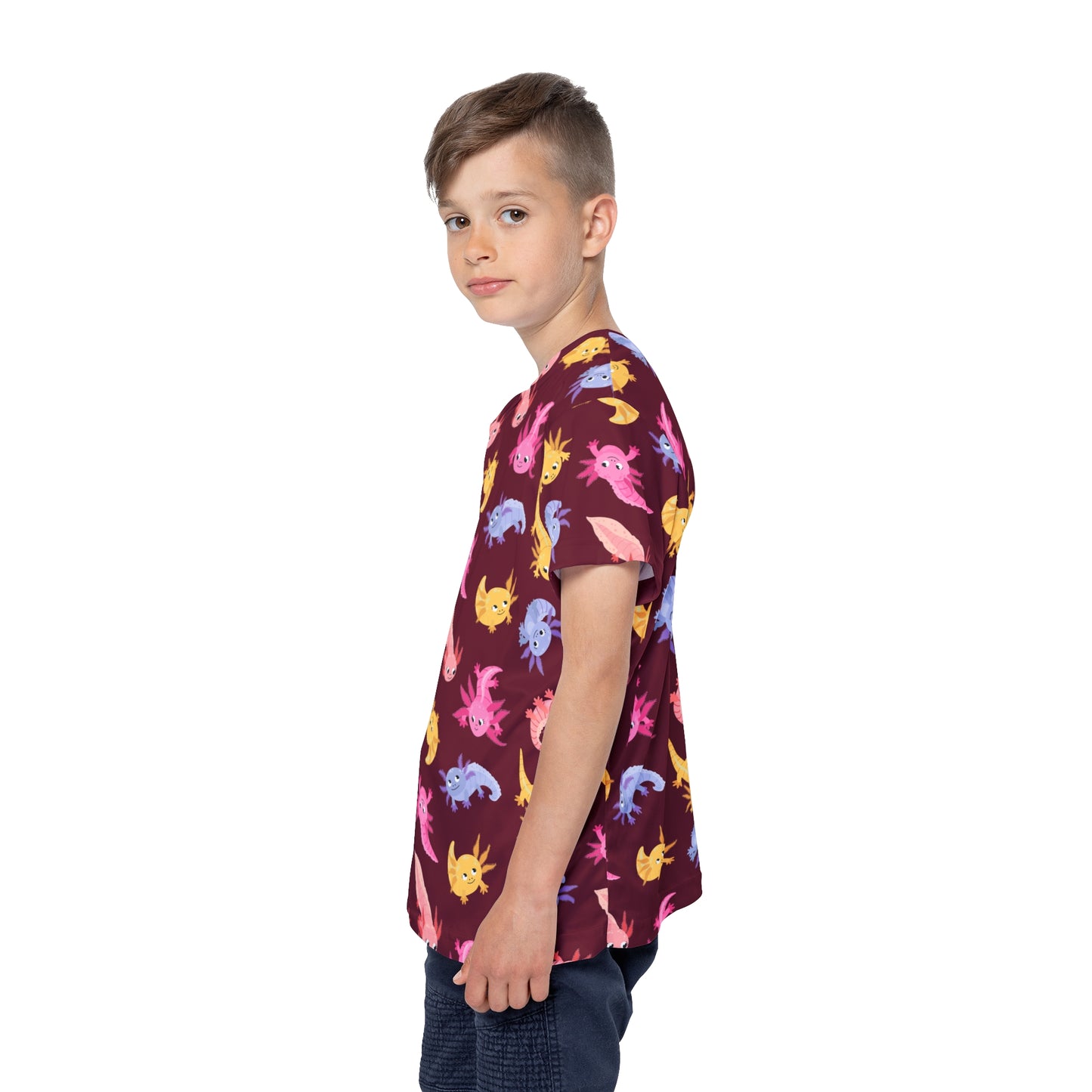 Crimson Axolotls Kids T-Shirt