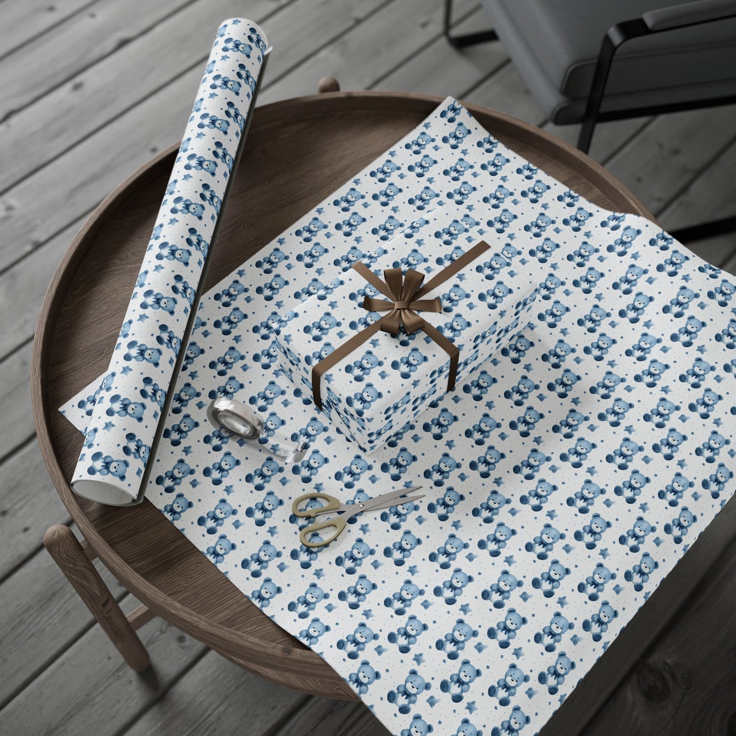 Blue Bear Hugs Gift Wrap for All Occasions