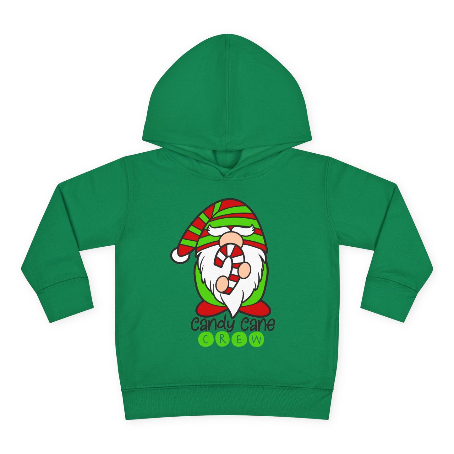 Candy Cane Crew Gnome Toddler Pullover Fleece Hoodie