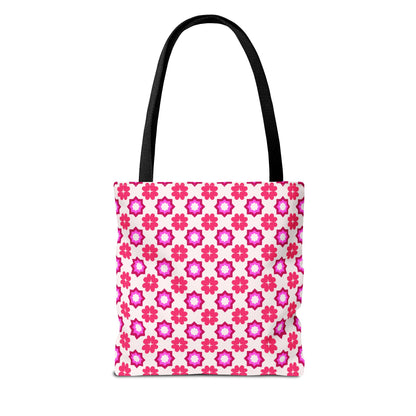 Rosy Star Garden Canvas Tote Bag