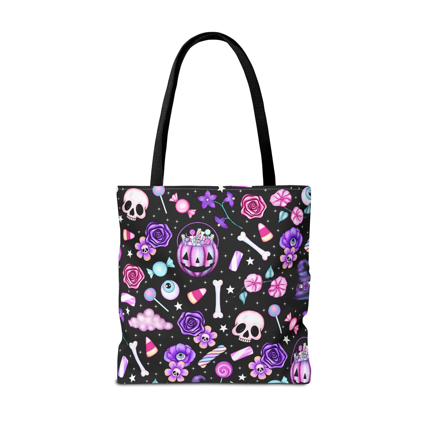 Candy Skulls & Bones Canvas Tote Bag