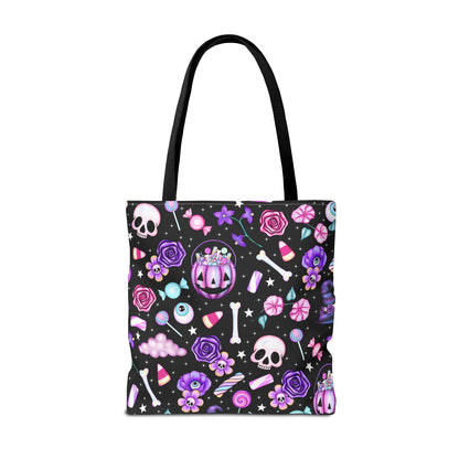 Candy Skulls & Bones Canvas Tote Bag