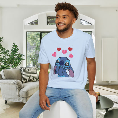 Stitch in Love Adult T-shirt
