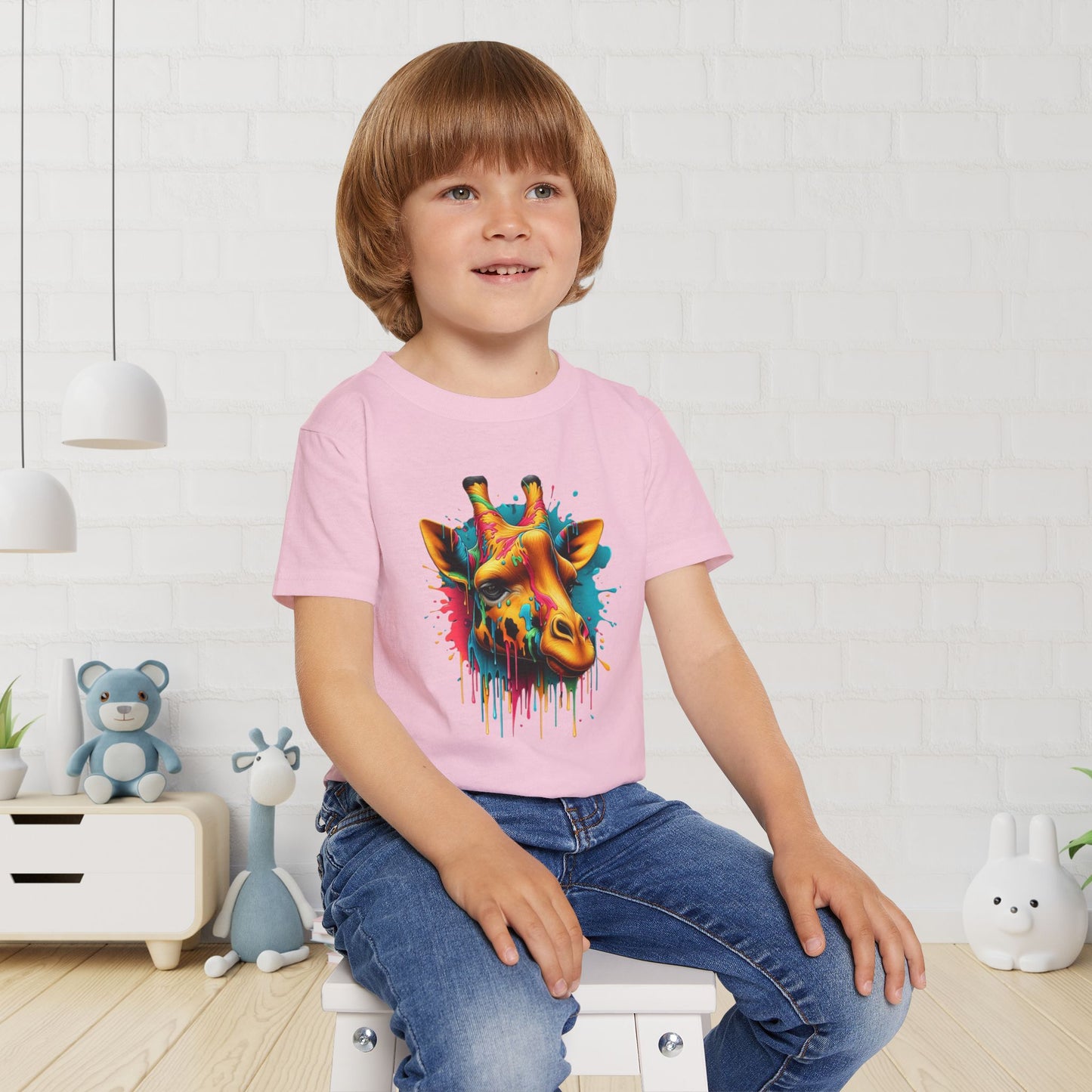 Colorful Giraffe Heavy Cotton™ Toddler T-shirt