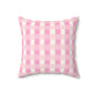 Dreamy Rose Gingham Throw Pillow
