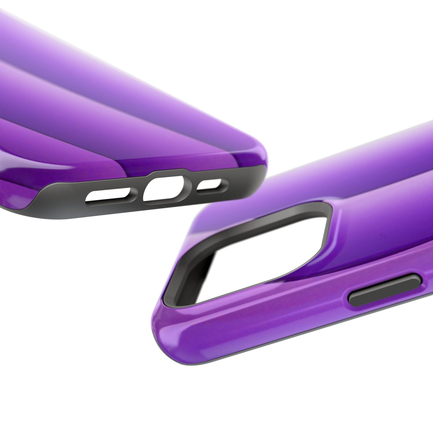 Purple Gradient Stripes MagSafe® Compatible Tough Case for iPhone