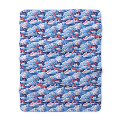 Azure Kumo Flow Fleece Blanket