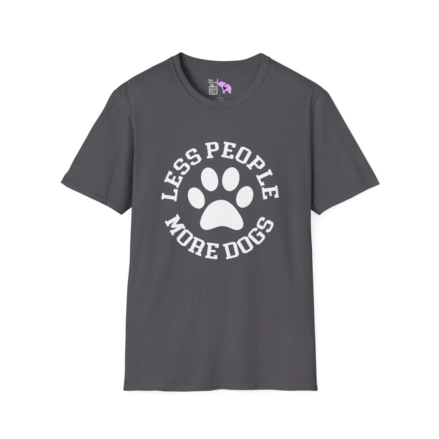 Less People More Dogs Adult T-shirt